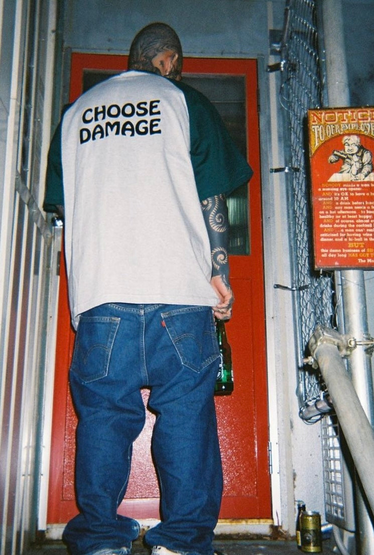 CHOOSE DAMAGE RAGLAN TEE