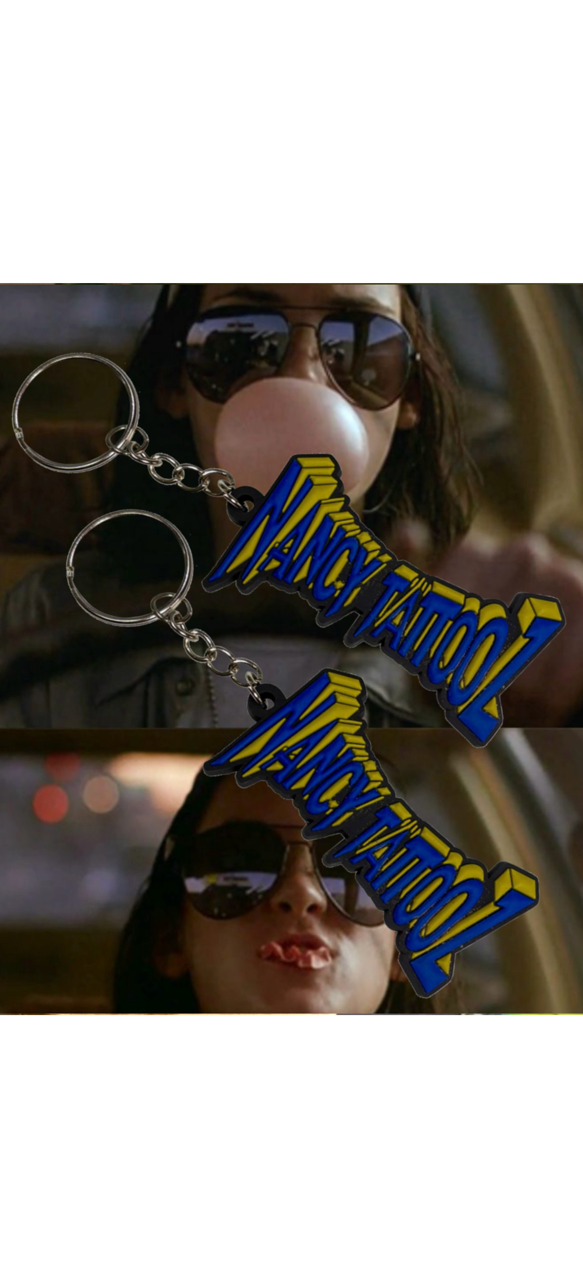 NANCY TATTOOZ FONT KEYCHAIN