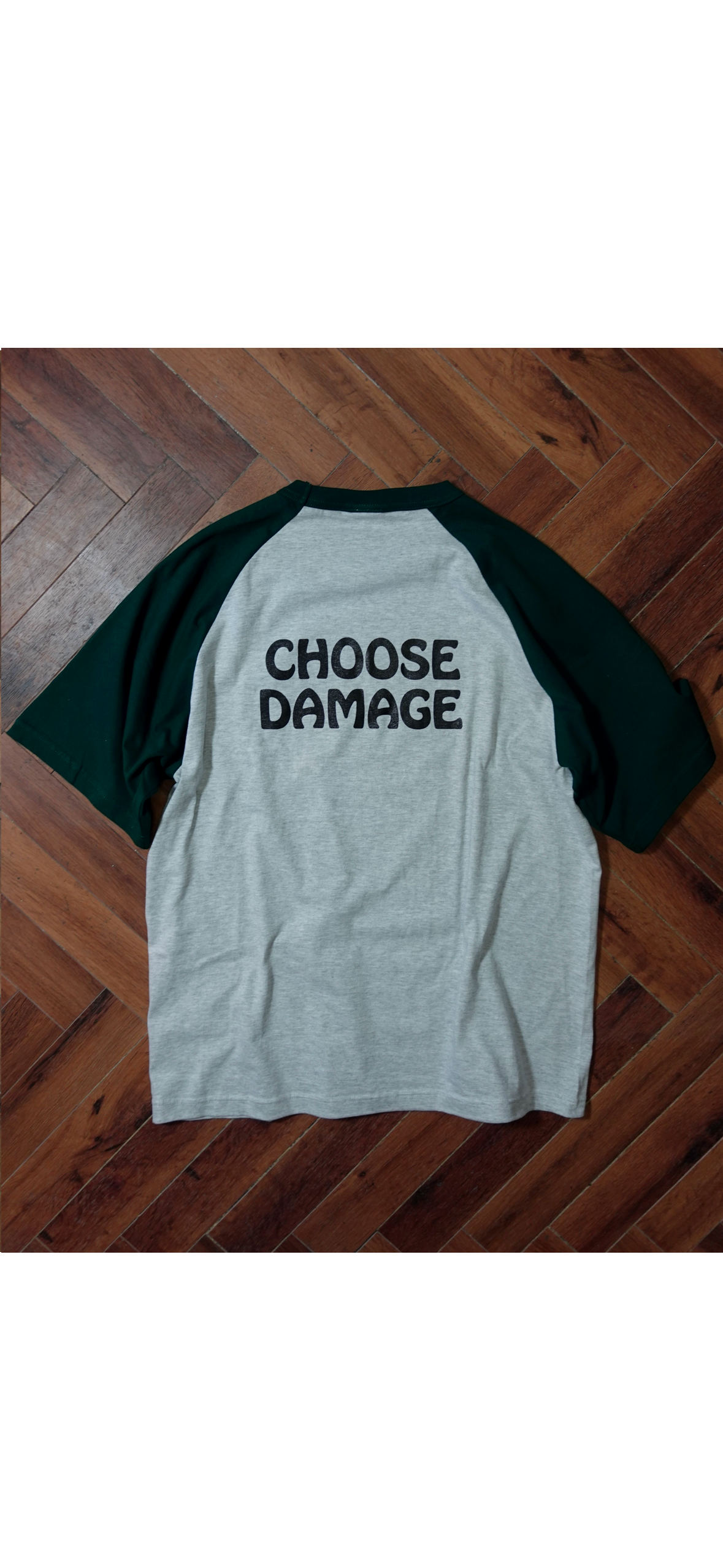 CHOOSE DAMAGE RAGLAN TEE